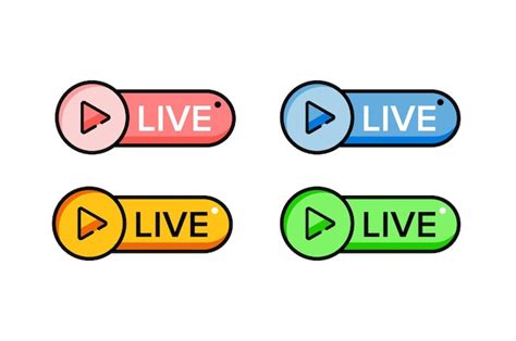 Image result for Live Streaming Button Collection