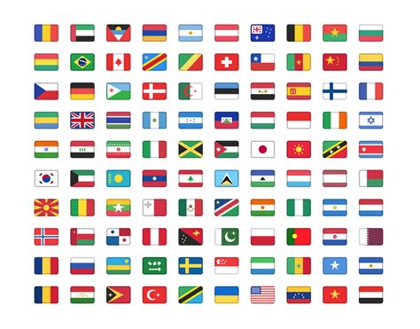 免费100个国家旗帜图标 - 设计|创意|资源|交流