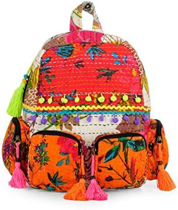The House of tara Kantha Backpack for Women 15 Liters | Cotton Bag With ...