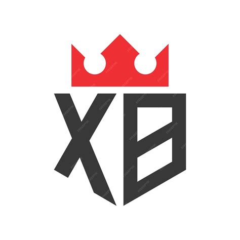 Premium Vector | Letter XB Crown Logo Crown on Letter XB Logo Design ...