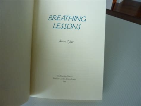 Breathing Lessons by Tyler, Anne: As New Hardcover (1988) 1st Edition ...