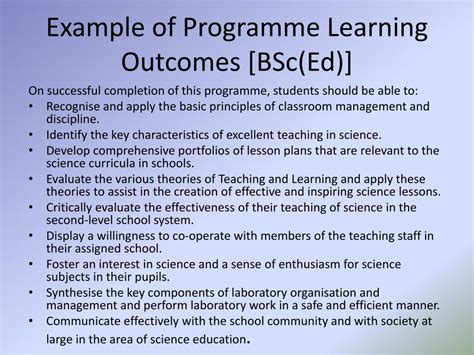 Programme Outcome 的图像结果