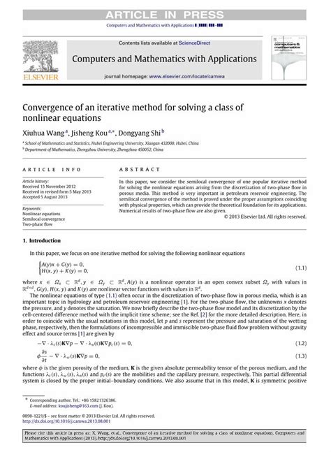 Image result for Iterative Method for Solving Nonlinear Equations
