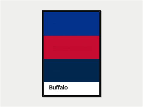 Buffalo Bills Pantone Print Buffalo Bills Color Swatch Print - Etsy