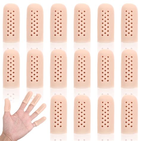Amazon.com: 16 Pcs Gel Finger Cots with Air Holes Silicone Finger ...