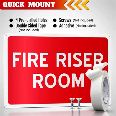 Fire Riser Room Sign Aluminum 7 X 10 IN