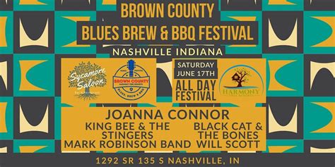 Brown County Blues, Brew, & BBQ Festival, 1292 IN-135, Nashville, 17 ...