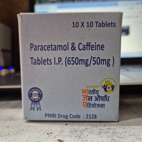 PARACETAMOL & caffeine tablets {650mg/50mg} 10*10 | API GENERIC PHARMACY