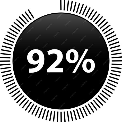 Premium Vector | Circle percentage 92 diagrams ready to use for web ...