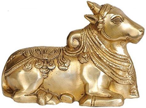 Buy Idol Collections Nandi - Vahana of Shiva - Brass Statue, Height 5 ...