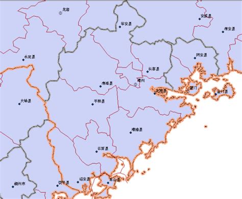 求漳州市行政区划分布图地图，GIS制图用的，哪里有呀，谢谢！！！_百度知道