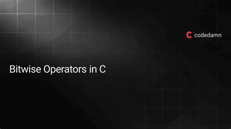 Image result for C Bitwise Operators