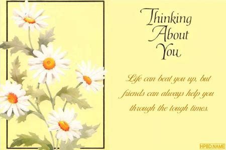 Lovely Floral Simple Thinking of You Card