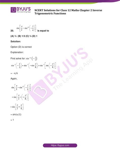 Image result for Inverse Trigonometric Functions Class 12 Solve Important Type