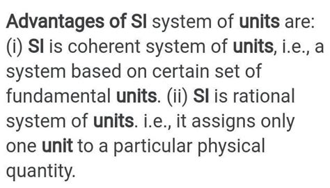 Write three advantages of si unit - Brainly.in