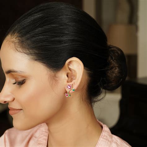 22k Gold Plated Tiara Earring – Art Karat India