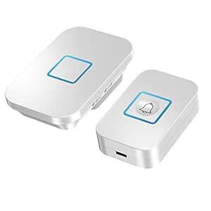Wireless Chime Doorbell 60 Melodies 1 Transmitter for 1 UK Plug-in ...