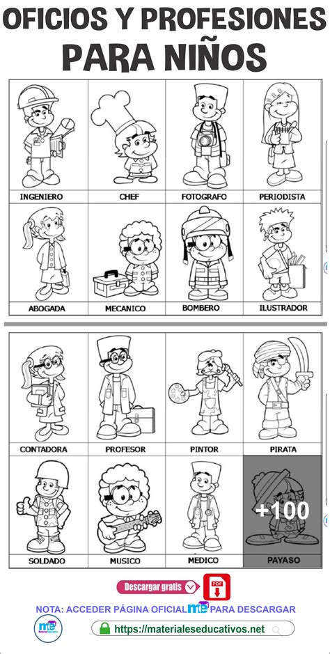 Oficios y profesiones actividades para niños ⭕️Lotería ⭕️Tarjetas ⭕ ...