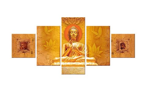 SAF 'Buddha' UV Textured Painting (Synthetic, 60 cm x 127 cm x 3 cm ...