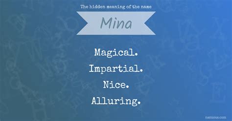 The hidden meaning of the name Mina | Namious