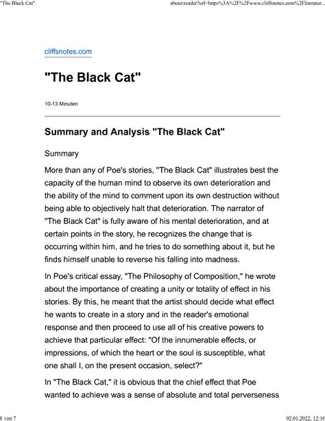 Black Cat Summary at Rosa Vega blog