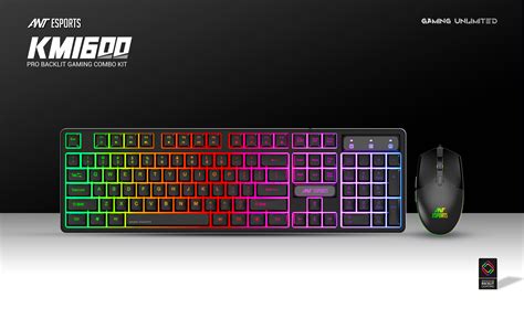 ANT ESPORTS KM1600 WIRED GAMING KEYBOARD AND GAMING MOUSE COMBO (BIS.R ...