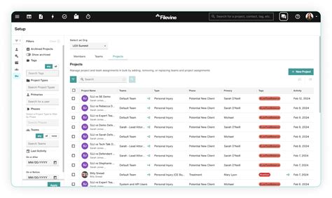 Image result for Filevine Project View