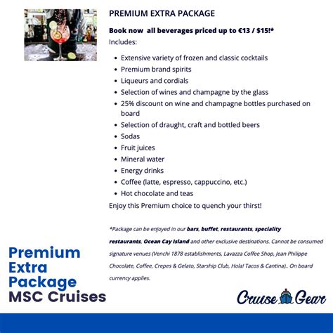 MSC Drink Packages With Prices - A Complete Guide - CruiseGear