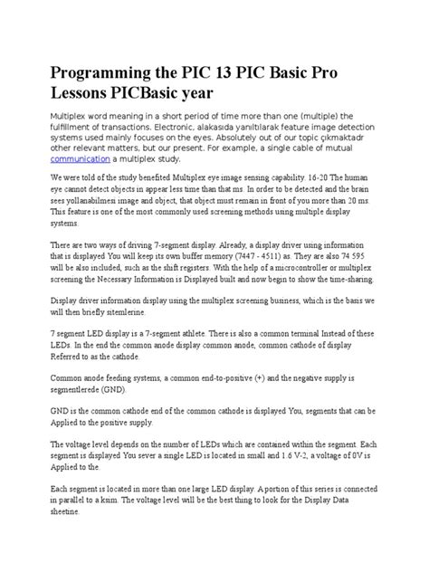 PicBasic Programming 的图像结果