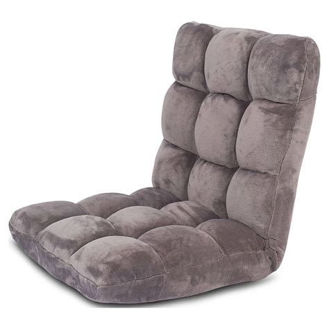 BirdRock Home Adjustable 14-Position Memory Foam Floor Chair - Grey ...