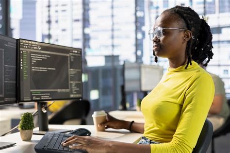 Back end developer managing cloud computing resources | Premium Photo