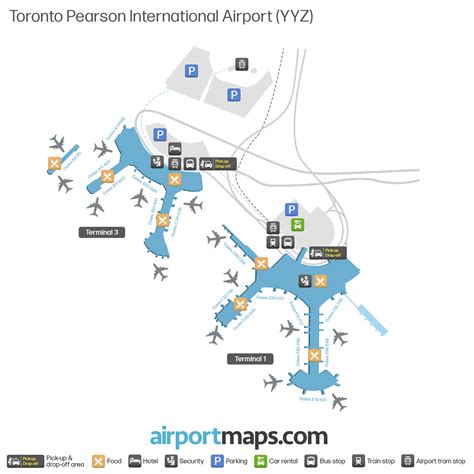 Toronto Pearson Airport (YYZ) – terminal map | Airportmaps.com