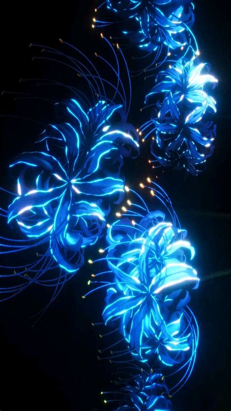 Kimetsu no Yaiba Blue Spider Lily Wallpaper