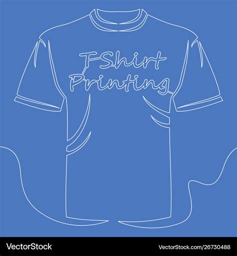 One line drawing t-shirt printing concept Vector Image