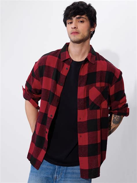 Buy Men Plaid Shirts and Shackets Online at The Souled Store