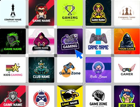 Gaming Logo Maker Examples 的图像结果