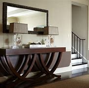 Image result for Black and Brown Console Sofa Table