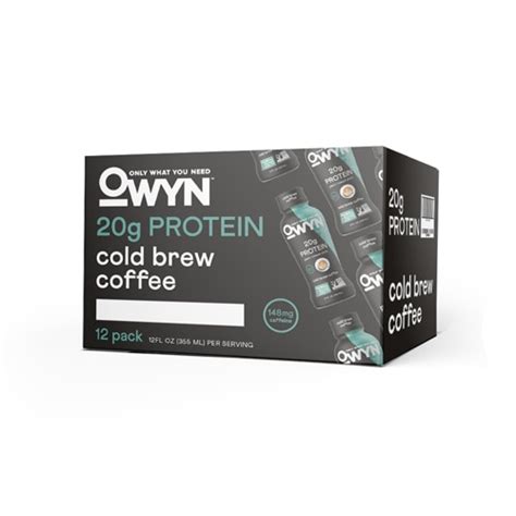 OWYN Plant-Based Protein Shake Cold Brew Coffee -- 12 fl oz Each / Pack ...