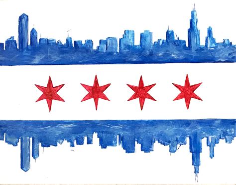 Chicago Flag Sip & Paint Kit