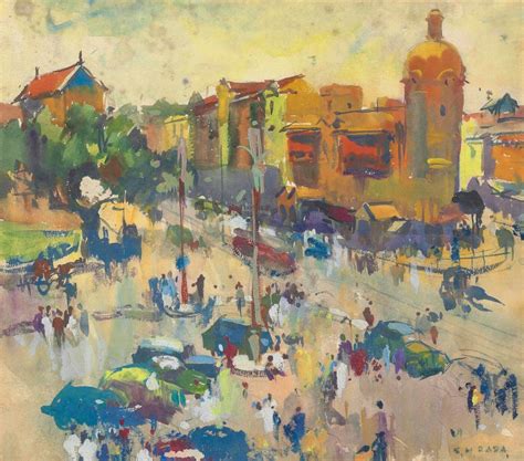 Bombay Street - Syed Haider Raza (Early Works) - Large Art Prints by ...