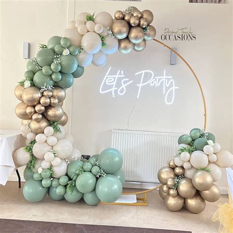 Sage green 137 pack diy balloon arch kit balloon arch party decorations ...