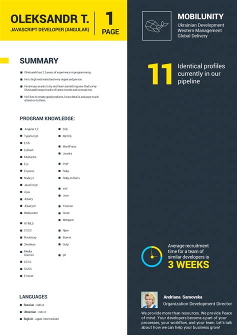 Image result for JavaScript Developer Resume