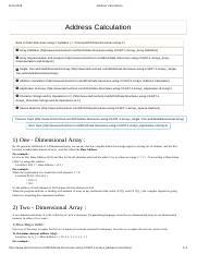 Image result for Address Calculation Formula of Array