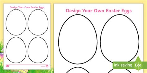 Create Your Own Easter Egg Worksheet (teacher made) - Twinkl