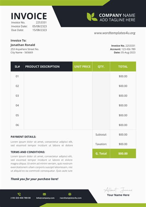 Invoice Templates 的图像结果