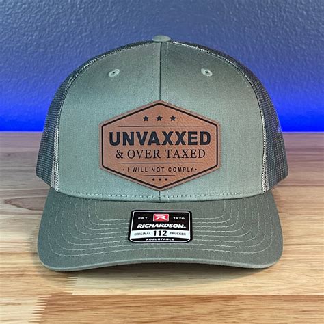 UNVAXXED & OVER TAXED Leather Patch SnapBack Trucker Hat – VividEditions
