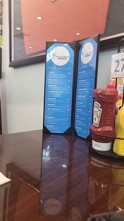 Menu at Nick & Mike Bar and Grill Clemson, Clemson