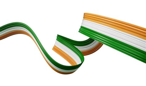 Indian flag ribbon wavy abstract background 3d illustration | Premium Photo