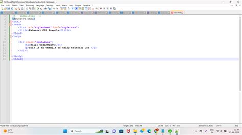 How to Begin an External CSS File Notepad 的图像结果