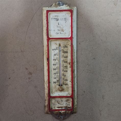 VTG FARNER BOCKEN Wall Thermometer Sioux City Iowa Old Ph Number ...